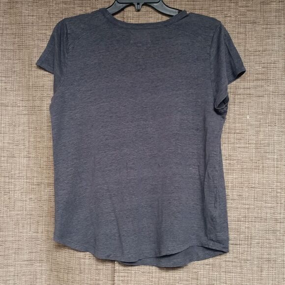 Lou & Grey Dark Grey Short Sleeve Linen Tee - Picture 4 of 4
